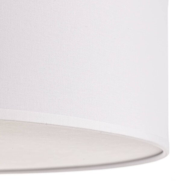 TK Lighting Rondo mennyezeti világítás, fehér, Ø 50 cm, dimmelhető, Fehér / opál, Hálószoba, Textil / szövet / selyem, Modern