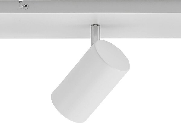 Lindby mennyezeti spotlámpa Joffrey, 116 cm, fehér, 6 izzós, GU10, dimmelhető, Fehér / opál, Nappali / Étkező, fém, Modern