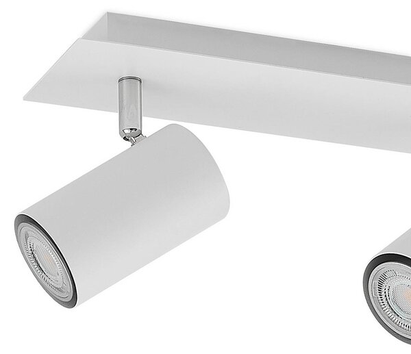 Lindby mennyezeti spotlámpa Joffrey, 70 cm, fehér, 4 lámpás, GU10, dimmelhető, Fehér / opál, Nappali / Étkező, fém, Modern