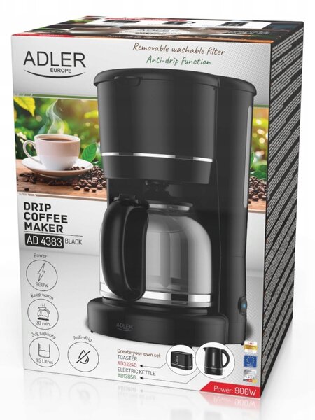 Túlfolyós kávéfőző ADLER AD4383 1,5 l