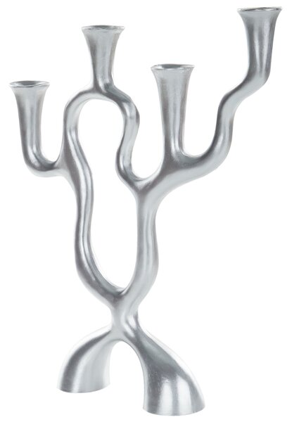Gyertyatartó FAMOES Fém 41 cm Ezüst