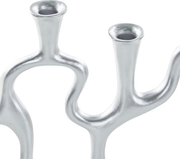 Gyertyatartó FAMOES Fém 41 cm Ezüst