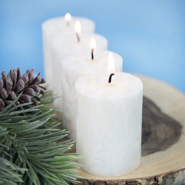 Adventi gyertyák - fehér, 4db