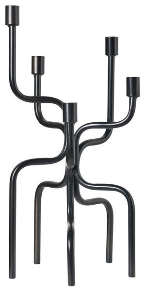 Gyertyatartó PORRTELA Fém 50 cm Fekete