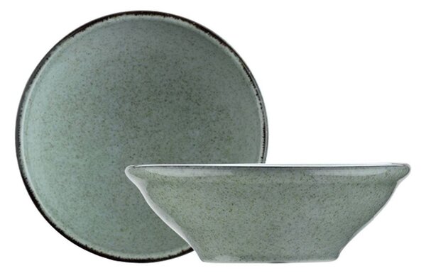 24 db-os étkészlet, apró pöttyös mintás, khaki - VENICE