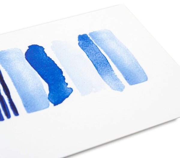 Absztrakt mintás falikép szett, 3 db, 20x50 cm, kék - BLUEMANIA
