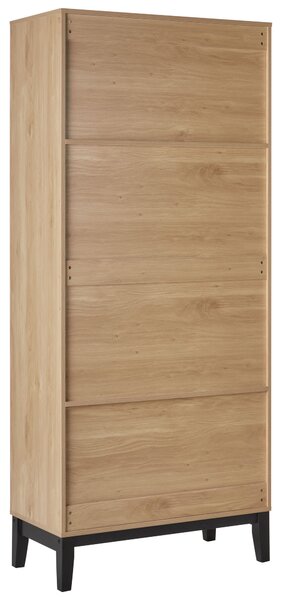 Üveges vitrin RUMSON 80 cm Világosbarna