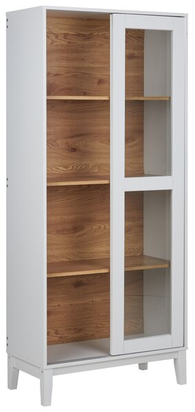 Üveges vitrin RUMSON 80 cm Fehér
