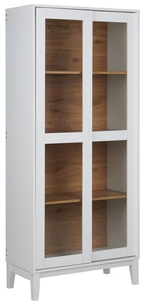 Üveges vitrin RUMSON 80 cm Fehér