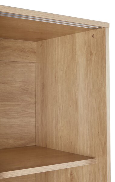 Üveges vitrin RUMSON 80 cm Világosbarna