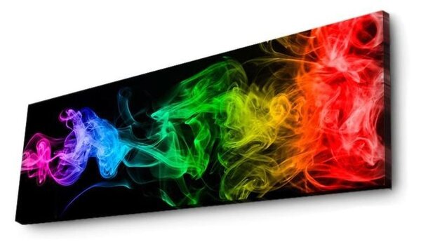 LED-es megvilágítású vászon falikép, többszínű -