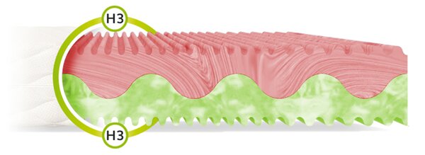 Wilsondo Matrac profilozott habbal Zuno 90x200 Huzat: AloeVera