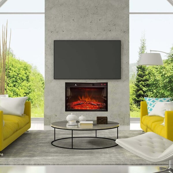 Beépíthető elektromos kandalló ElectricSun, 23 hüvelykes, hanghatással, 3 szín, telefonos alkalmazással, SZ59xM44cm