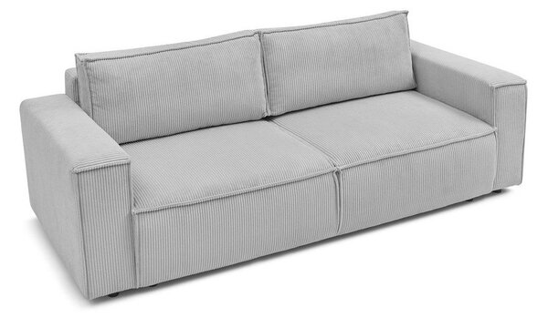 Világosszürke kordbársony kinyitható kanapé 245 cm Nihad – Bobochic Paris