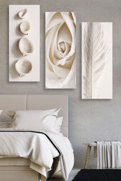 Fali dekoráció, 3 db, többszínű -