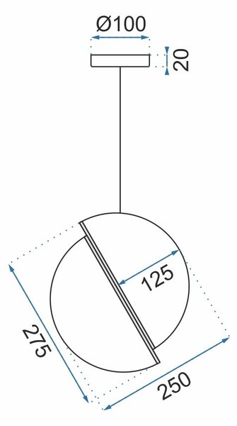 Mennyezeti lámpa akril white gold APP481-1CP
