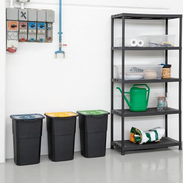 Szemétkosár szelektív hulladékgyűjtésre Eco 3 Master 50 l BLACK, 3 db