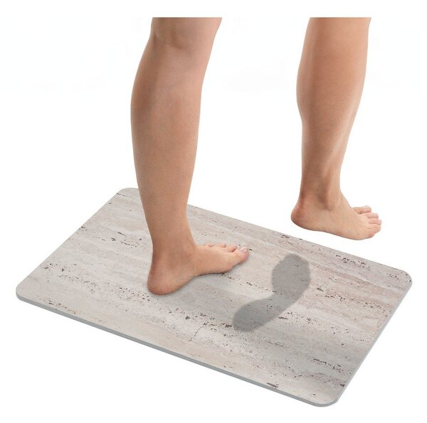 Világosbarna kovaföld fürdőszobai kilépő 50x80 cm Puna – Wenko