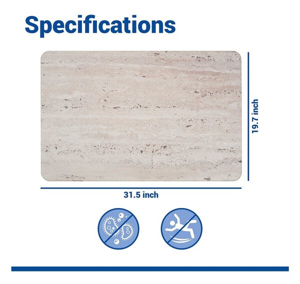 Világosbarna kovaföld fürdőszobai kilépő 50x80 cm Puna – Wenko