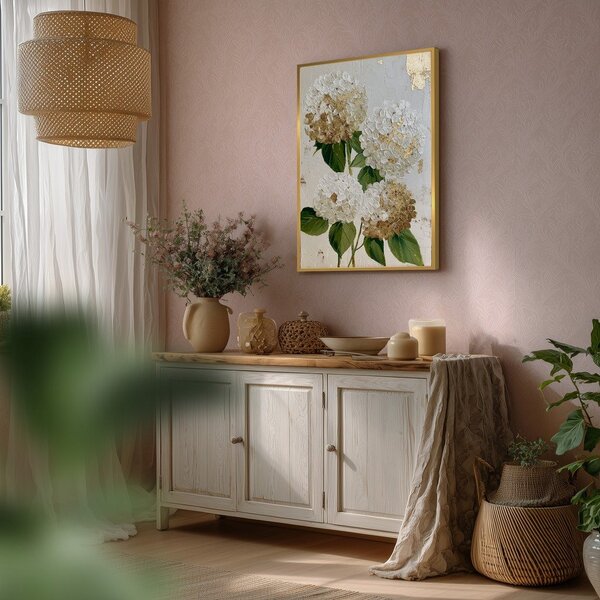 Nyomtatott keretezett kép 60x90 cm Hydrangea – Styler