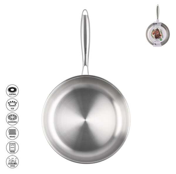 Rozsdamentes acél serpenyő ø 28 cm Steela – Orion