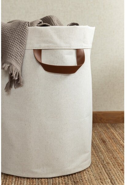 Bézs textil szennyeskosár 69 l Soft Storage – Bigso