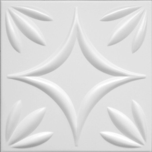Polistar Lemo fehér festhető beltéri polisztirol panel (50x50cm), dekor 3D burkolat