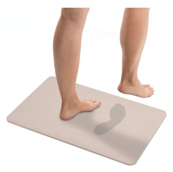 Bézs kovaföld fürdőszobai kilépő 39x60 cm Simi – Wenko
