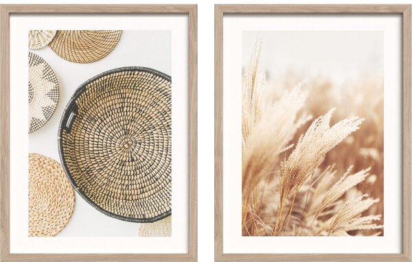 Nyomtatott keretezett kép szett 2 db-os 30x40 cm Full Beige – Styler