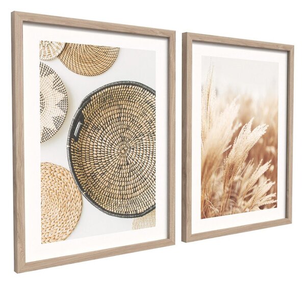 Nyomtatott keretezett kép szett 2 db-os 30x40 cm Full Beige – Styler