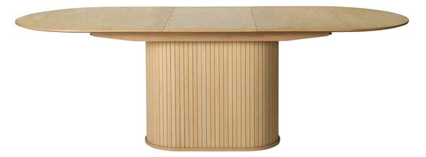 Bővíthető étkezőasztal hosszabbító asztallappal, tölgyfa dekorral 95x180 cm Nola – Unique Furniture