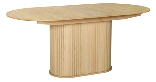 Bővíthető étkezőasztal hosszabbító asztallappal, tölgyfa dekorral 95x180 cm Nola – Unique Furniture