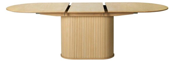Bővíthető étkezőasztal hosszabbító asztallappal, tölgyfa dekorral 95x180 cm Nola – Unique Furniture