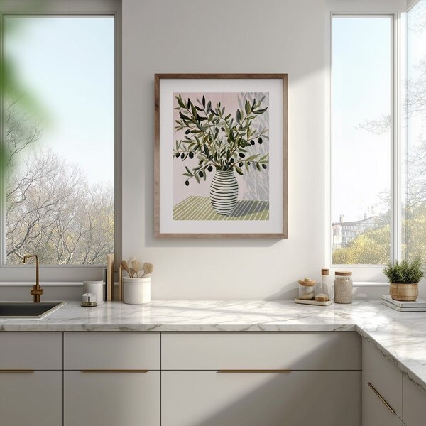 Nyomtatott keretezett kép 40x50 cm Olive Bunch II – Styler