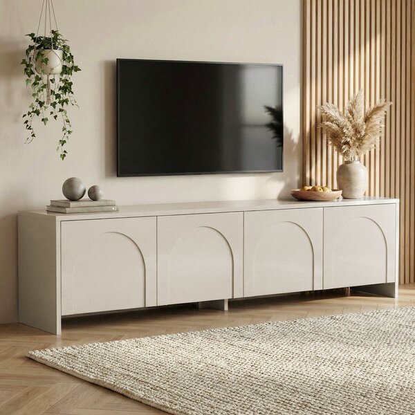 Krémszínű TV-állvány 180x45x32 cm Aurelia – Kalune Design