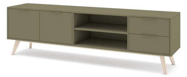 Zöld matt TV-állvány 180x53x40 cm Campus – Marckeric