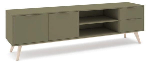 Zöld matt TV-állvány 180x53x40 cm Campus – Marckeric