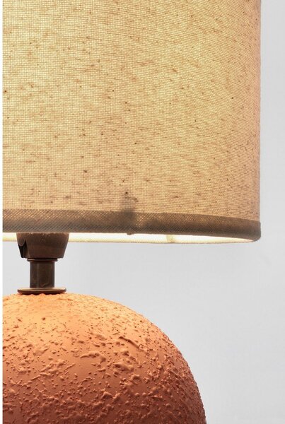 Terrakotta színű kerámia asztali lámpa textil búrával (magasság 32 cm) Irvin – Yes Everyday