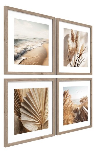 Nyomtatott keretezett kép szett 4 db-os 30x30 cm Boho Dreams – Styler