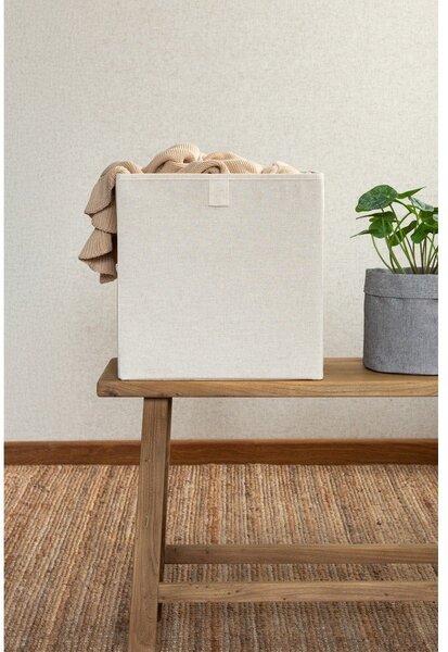 Bézs textil tárolódoboz 32x31,5x31,5 cm Soft Storage Cube – Bigso