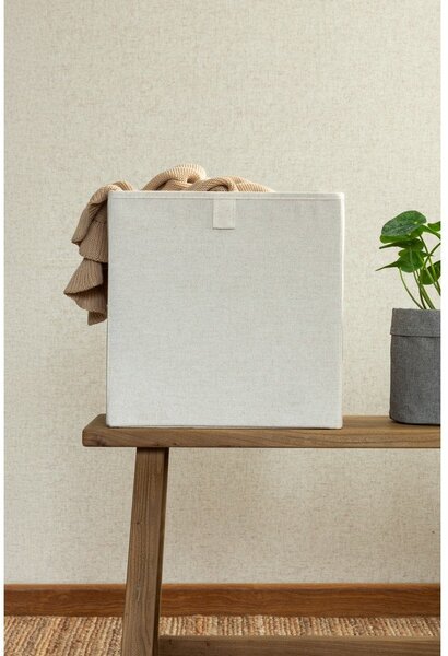 Bézs textil tárolódoboz 32x31,5x31,5 cm Soft Storage Cube – Bigso