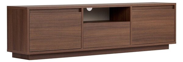 Sötét natúr színű TV-állvány diófa dekorral 160x42x30 cm Sentinel – Kalune Design