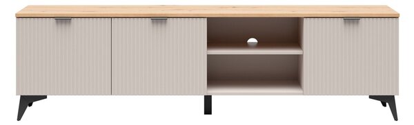TV-állvány Ruvmeli 110, Laminált forgácslap, 56x196x41cm, Kasmír, Artisan tölgy