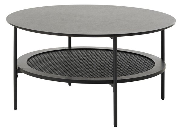 Fekete kerek dohányzóasztal ø 80 cm Pensacola – Unique Furniture