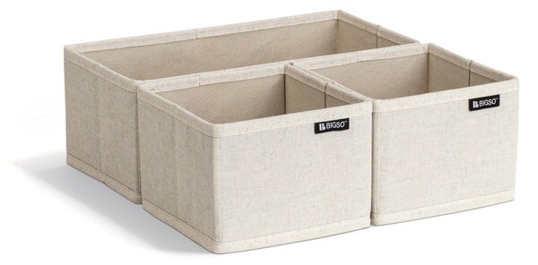 Textil fiókrendszerező készlet 3 db-os Soft Storage – Bigso