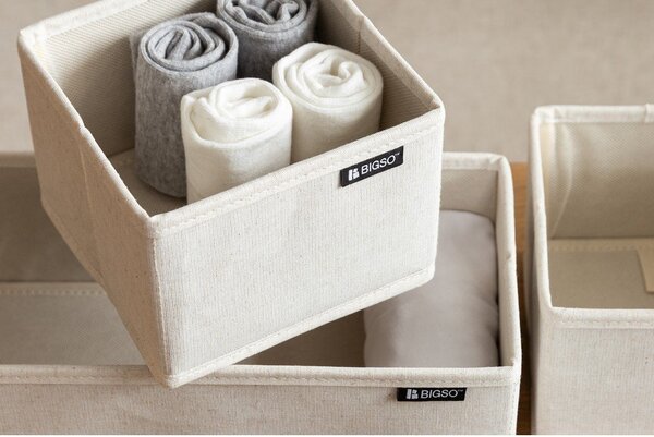 Textil fiókrendszerező készlet 3 db-os Soft Storage – Bigso