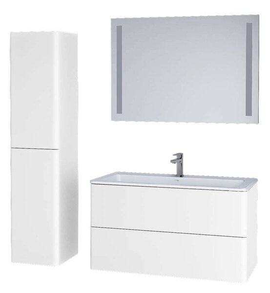 Mereo, Mereo Siena, fürdőszobaszekrény 80 cm, fényes fehér, MER-CN411S
