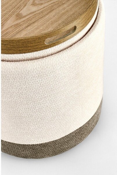 Szürke-bézs puff Deva – Bizzotto
