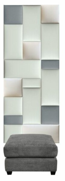 Előszobafal-15 modern design 3d Kerma falpanelekből, hátfalpanel, fehér, beige, szürke színű