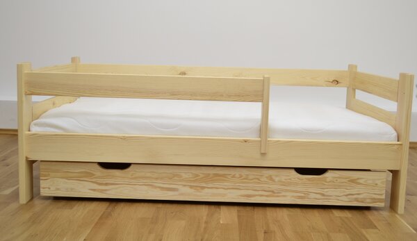 JAKS Miki 80×160 cm tömör fenyőfa gyerekágy – természetes fenyő